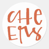 Handgebuchstaben Cheers Holiday Stickers (Vorderseite)