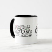 Handgedrehte Candy Canes Tasse (Vorderseite Links)