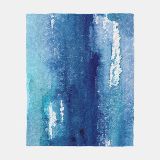 handgefertigt, abstrakt mit Wasserkohle Fleecedecke (Vorderseite)