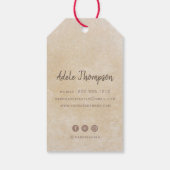 Handgefertigt aus Aquarellpapier Geschenkanhänger (Rückseite)