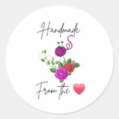 Handgefertigt aus dem Heart Knitter Lover Sticker (Vorderseite)