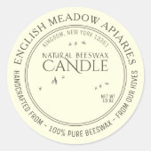 Handgefertigt aus unserem Bienenstock 100% Bienenw Runder Aufkleber (Vorderseite)