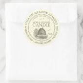 Handgefertigt aus unserem Bienenstock 100% Bienenw Runder Aufkleber (Tasche)