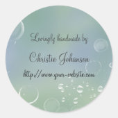 Handgefertigt - Blasendesign Runder Aufkleber (Vorderseite)