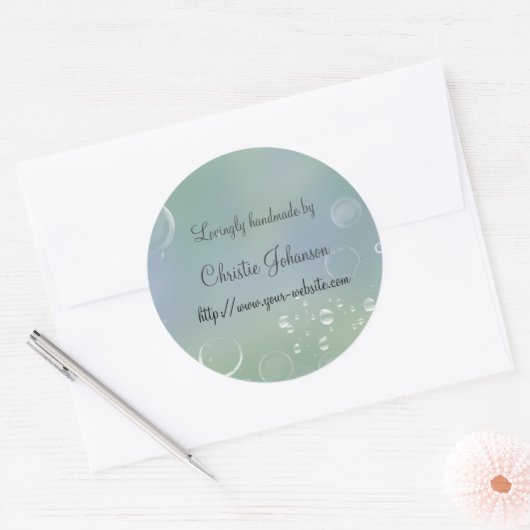 Handgefertigt - Blasendesign Runder Aufkleber (Umschlag)