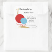 Handgefertigt durch Anheften von Stickern Quadratischer Aufkleber (Tasche)