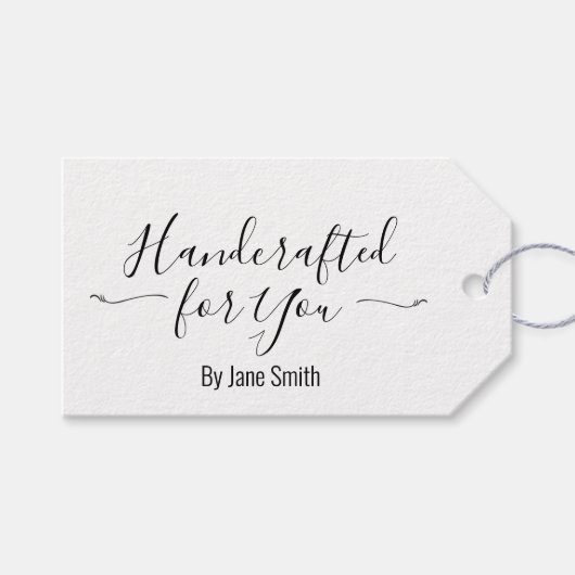 Handgefertigt für Sie Personalisiert Geschenkanhänger (Vorderseite (Horizontal))