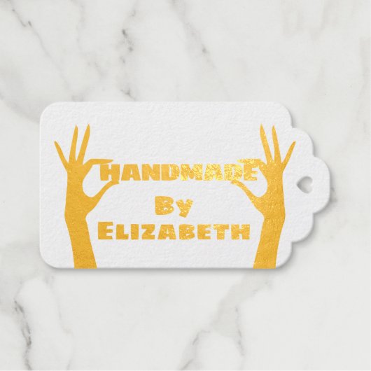 Handgefertigt Geschenkanhänger (Vorderseite (Horizontal))