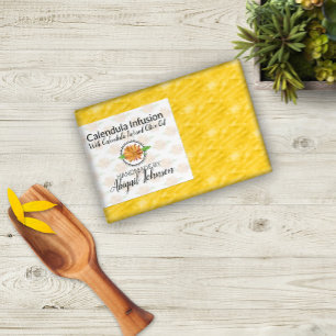 Handgefertigt   Hausgemachte Calendula-Seife   Kon Lebensmitteletikett