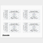 Handgefertigt | Hausgemachte Lavendelseife | Kontr Rechteckiger Aufkleber (Blatt)