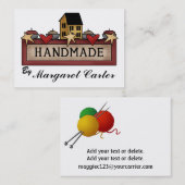 Handgefertigt - Knittern Visitenkarte (Vorne/Hinten)