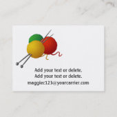 Handgefertigt - Knittern Visitenkarte (Rückseite)