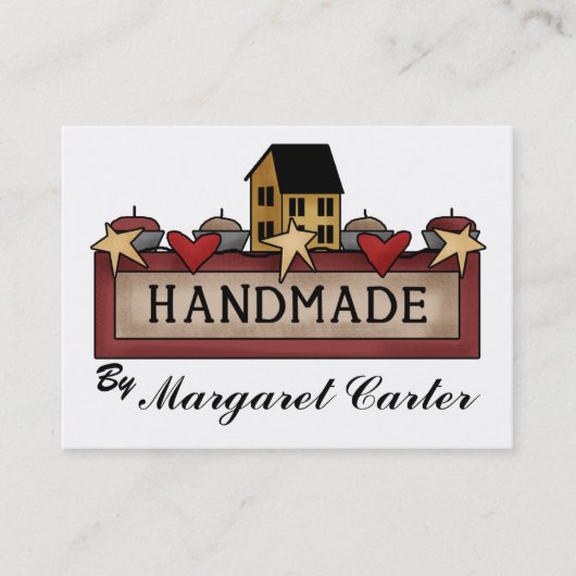 Handgefertigt - Knittern Visitenkarte (Vorderseite)