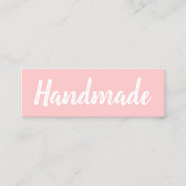 Handgefertigt minimalistisch, einfach, pastellrosa mini visitenkarte