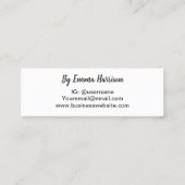 Handgefertigt minimalistisch, einfach, pastellrosa mini visitenkarte (Rückseite)