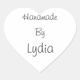 Handgefertigt mit Aufkleber