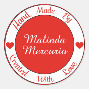 Handgefertigt mit Aufkleber - SRF