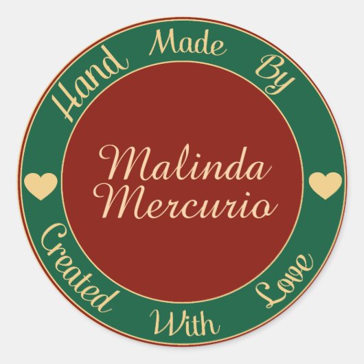 Handgefertigt mit Aufkleber - SRF (Vorderseite)