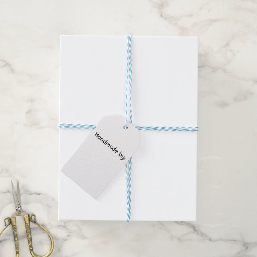 Handgefertigt mit Geschenketiketten, Kraftmarken Geschenkanhänger (Mit Garn)