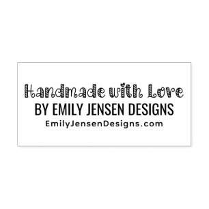 Handgefertigt mit Liebe #1 Firmenname Website-URL Permastempel