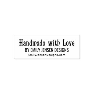 Handgefertigt mit Liebe #5 Firmenname Website-URL Permastempel