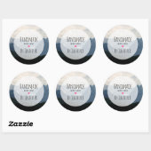 Handgefertigt mit Liebe Alpengebirge Foto Runder Aufkleber (Blatt)