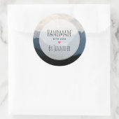 Handgefertigt mit Liebe Alpengebirge Foto Runder Aufkleber (Tasche)