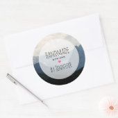 Handgefertigt mit Liebe Alpengebirge Foto Runder Aufkleber (Umschlag)