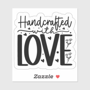 Handgefertigt mit LIEBE Aufkleber