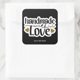Handgefertigt mit Liebe Aufkleber