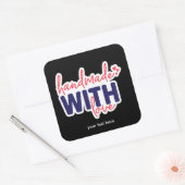 Handgefertigt mit Liebe Aufkleber (Umschlag)