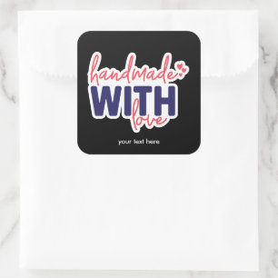 Handgefertigt mit Liebe Aufkleber