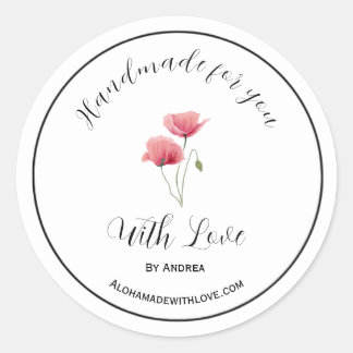 Handgefertigt mit Liebe Aufkleber für Zollwaren