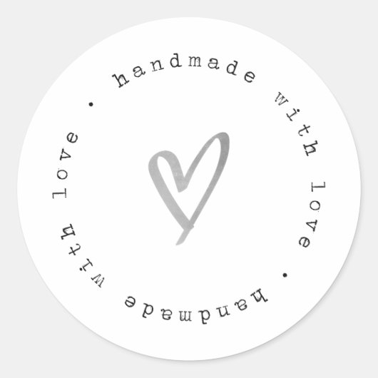Handgefertigt mit Liebe-Aufklebern Runder Aufkleber (Vorderseite)