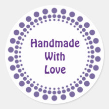 Handgefertigt mit Liebe-Aufklebern