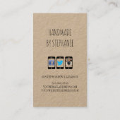 Handgefertigt mit Liebe Backen | Bakeholder-Papier Visitenkarte (Rückseite)