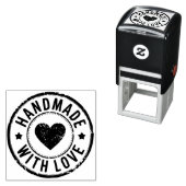 Handgefertigt mit Liebe bedrückte selbstfarbige Br Permastempel (Beispiel)