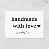 Handgefertigt mit Liebe | Benutzerdefiniertes Logo Visitenkarte (Vorderseite)