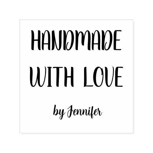 Handgefertigt mit Liebe Beruflich Chic individuell Permastempel (Design)