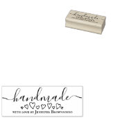 Handgefertigt mit Liebe Business Herz Gummistempel (Stempel)