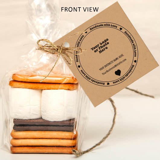 Handgefertigt mit Liebe Business Insert - einfarbi Geschenkanhänger