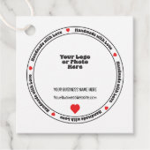 Handgefertigt mit Liebe Business Insert - Red Hear Geschenkanhänger (Vorderseite)
