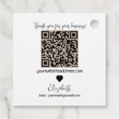 Handgefertigt mit Liebe Business Promo - Kraft Geschenkanhänger (Rückseite)