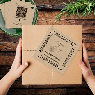 Handgefertigt mit Liebe Business Promo - Kraft Geschenkanhänger