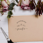 Handgefertigt mit Liebe Chic Moderne Script Rubber Gummistempel