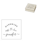 Handgefertigt mit Liebe Chic Moderne Script Rubber Gummistempel (Stempel)