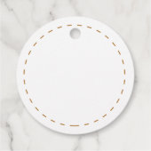 Handgefertigt mit Liebe Country Garn Weiß Geschenkanhänger (Rückseite)