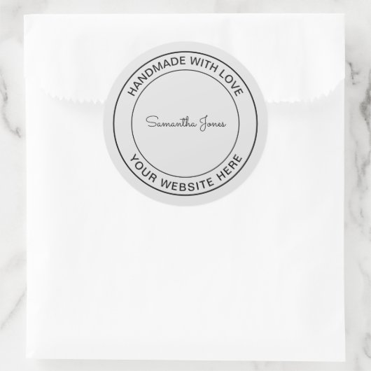 Handgefertigt mit Liebe Craft DIY Cool Hipster Bus Runder Aufkleber (Tasche)