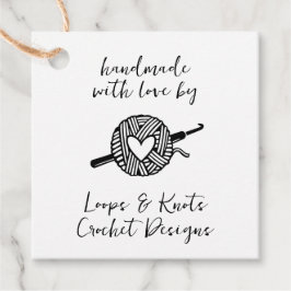 Handgefertigt mit Liebe Crochet Geschenkanhänger