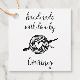 Handgefertigt mit Liebe Crochet Geschenkanhänger